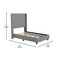 Flash Furniture Gray Twin Platform Bed with Tufted Headboard YK-1077-GY-T-GG - alternate 3